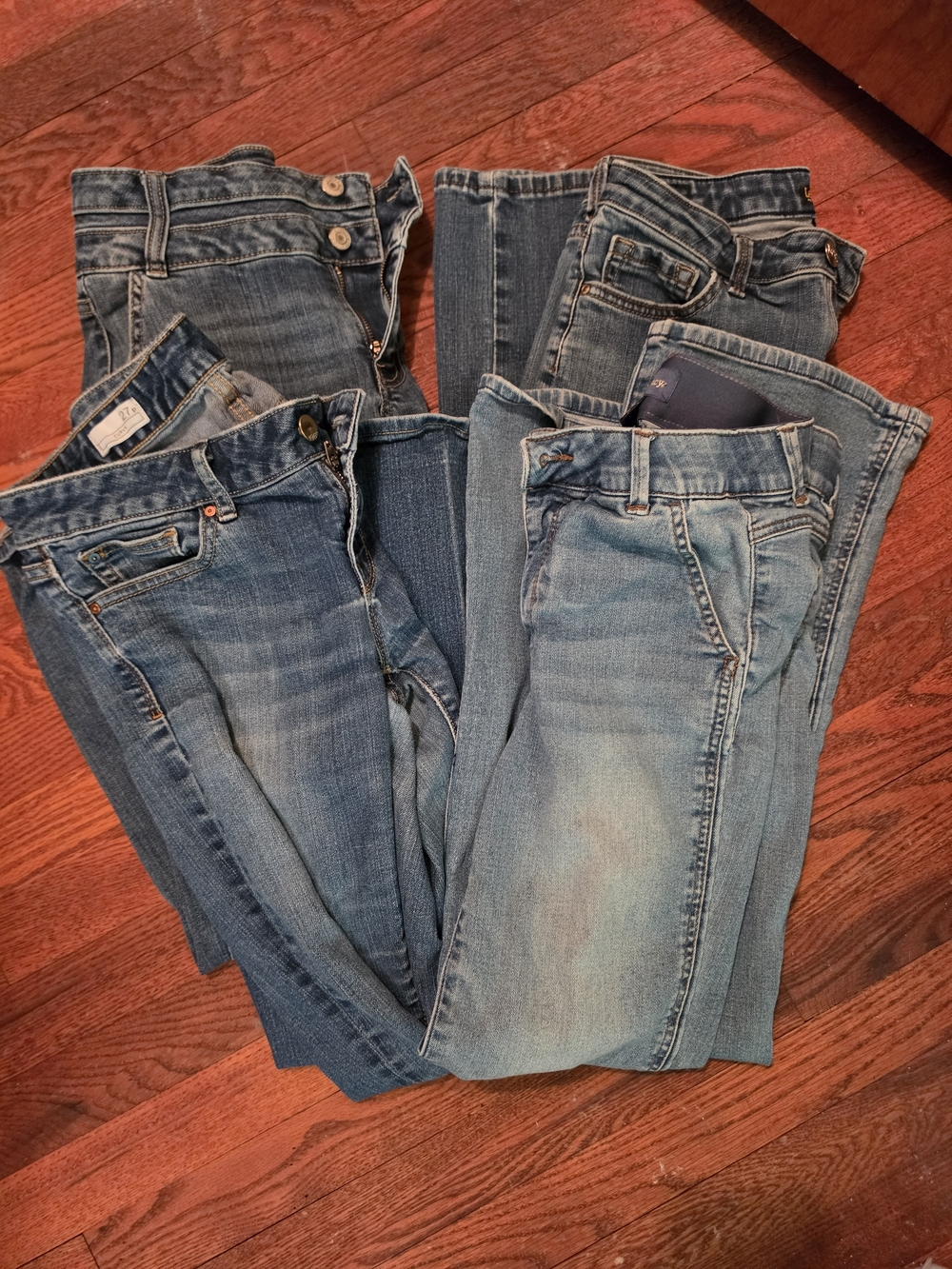 Bundle Women's Blue Denim Jeans -4 Pair